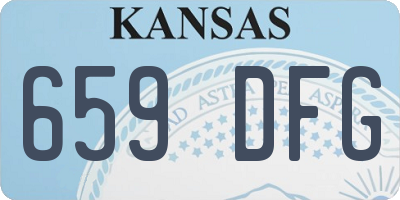 KS license plate 659DFG