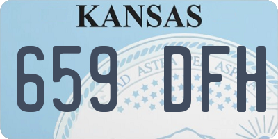 KS license plate 659DFH