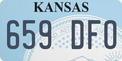 KS license plate 659DFO