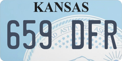 KS license plate 659DFR