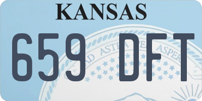 KS license plate 659DFT