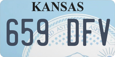 KS license plate 659DFV