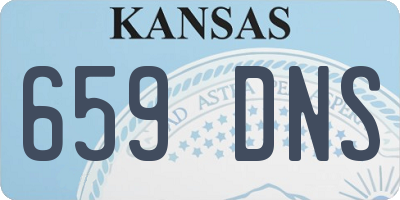 KS license plate 659DNS