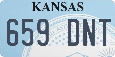 KS license plate 659DNT