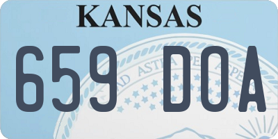 KS license plate 659DOA