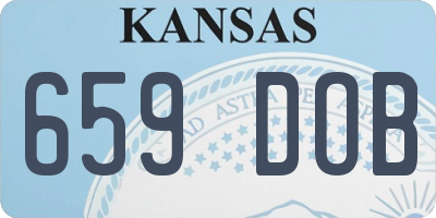 KS license plate 659DOB