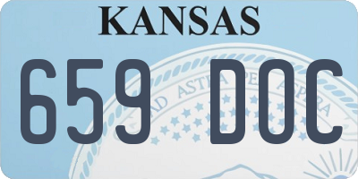 KS license plate 659DOC