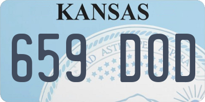 KS license plate 659DOD