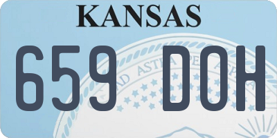 KS license plate 659DOH