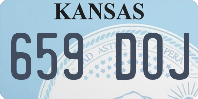 KS license plate 659DOJ