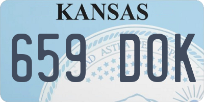 KS license plate 659DOK
