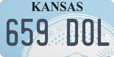 KS license plate 659DOL