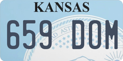 KS license plate 659DOM