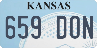 KS license plate 659DON