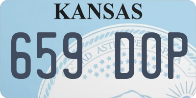 KS license plate 659DOP
