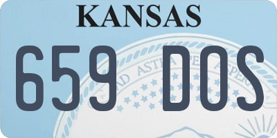 KS license plate 659DOS