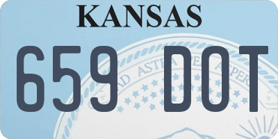KS license plate 659DOT