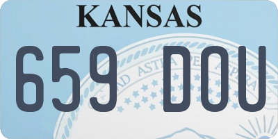 KS license plate 659DOU