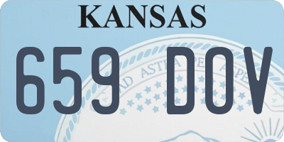 KS license plate 659DOV