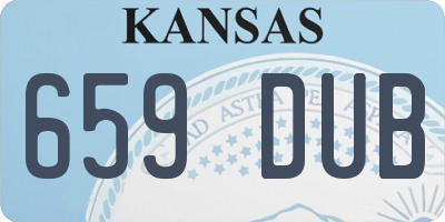 KS license plate 659DUB