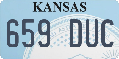 KS license plate 659DUC