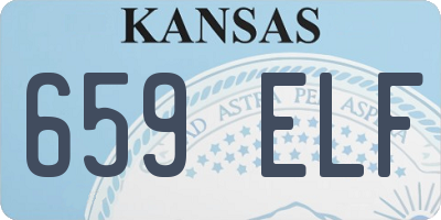 KS license plate 659ELF