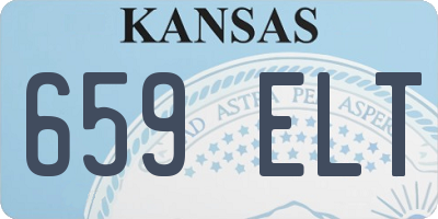 KS license plate 659ELT