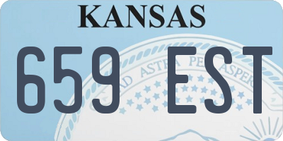 KS license plate 659EST