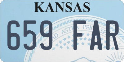 KS license plate 659FAR