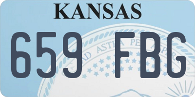 KS license plate 659FBG