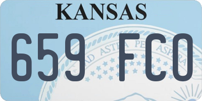 KS license plate 659FCO