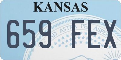 KS license plate 659FEX