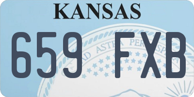 KS license plate 659FXB