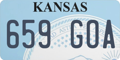 KS license plate 659GOA