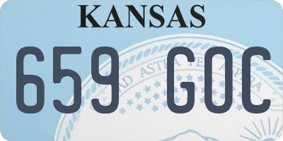KS license plate 659GOC
