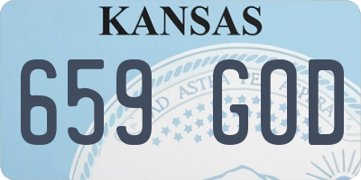 KS license plate 659GOD