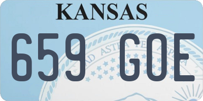 KS license plate 659GOE