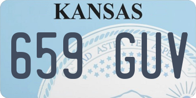 KS license plate 659GUV
