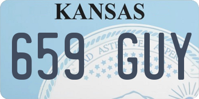KS license plate 659GUY
