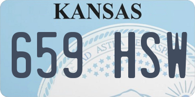 KS license plate 659HSW