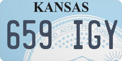 KS license plate 659IGY