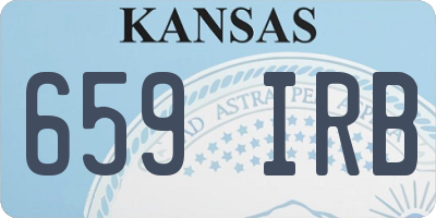 KS license plate 659IRB