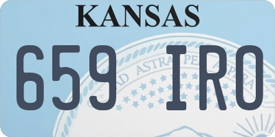 KS license plate 659IRO