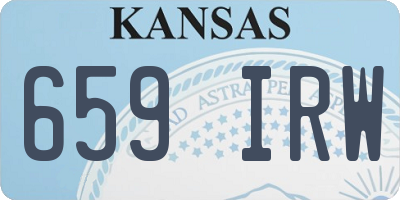 KS license plate 659IRW