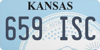 KS license plate 659ISC
