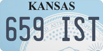 KS license plate 659IST