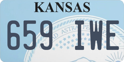 KS license plate 659IWE