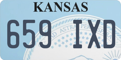 KS license plate 659IXD