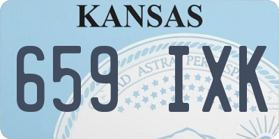 KS license plate 659IXK