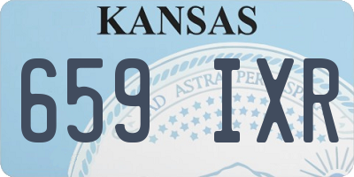 KS license plate 659IXR